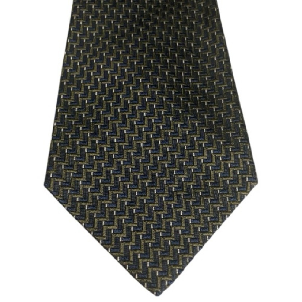 BUGATTI Tie, 100% Imported Italian Silk, Geo, Extra Long Tie, Made in USA